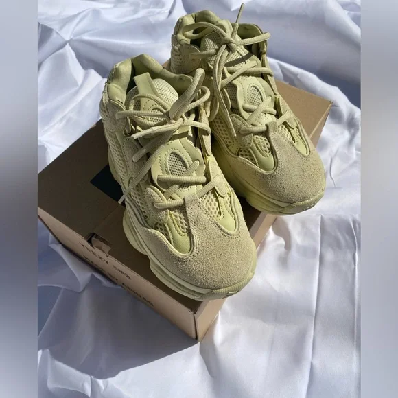adidas gazelle silver green womens Yeezy 500 Super Moon Yellow